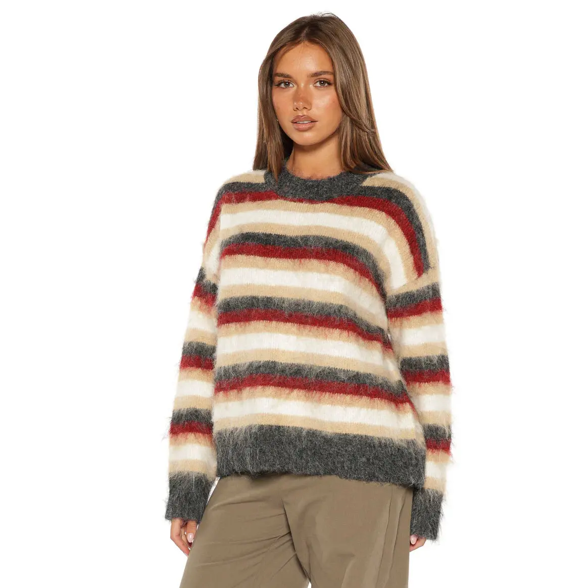 Sicily Multi Stripe Oversized Sweater
