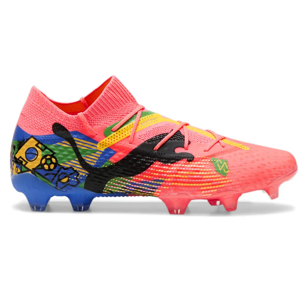 PUMA Mens X Neymar Jr Future 7 Ultimate Firm And Artificial Ground Soccer Cleats Cleated, Firm Ground - Pink