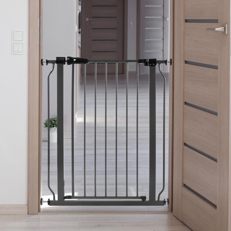 Safety 33" Baby Gate for Doorways & Bottom of Stairs, Pressure Mount Design for Babies, Toddlers & PetsInfant and Pet Safety Gate, Child Barrier for Doorways, Stairs, and Hallways, 29.1-Inch to 33.8-Inch Openings, 30-Inch H.