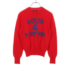 Pre-owned Louis Vuitton Cotton Small Leather Goods Logo Cashmere Knit Top