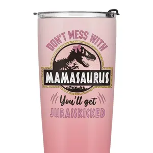 Don't Mess With Mamasaurus Tumbler, Mamasaurus Mothers Day Gifts For Mom Women Wife, Christmas Gifts for Mom, Funny Gifts for Mom from Daughter Son, 12 20 30oz Stainless Tumbler Drinkware, Birthday Gifts Idea, New Mom, Bonus Mom