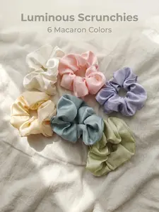 Pearl Mesh Hair Tie, 6 Colors Elastic Hair Bands, Gentle on Hair, Soft Tail Holder, Ideal for Daily Commute, School, Home Use