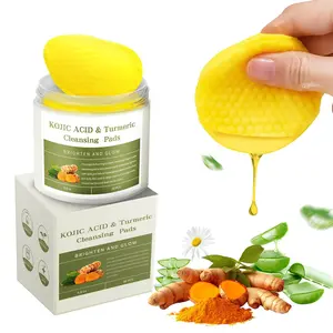 KOJIC Turmeric Acid Toner Pads 50ct – TX Brightening Pads for Dark Spots, Pigmentation & Glowing Skin