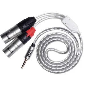 LyxPro Y-Cable 3.5mm TRS Male to 2 XLR Male Stereo Audio Y-Splitter Adapter Cable - 6 Feet