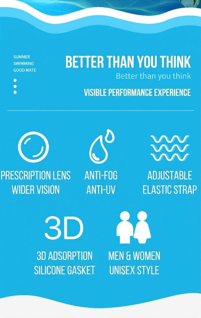 Anti-Fog UV Swim Goggles | Electroplated Mirror Lens, Adjustable Strap, Silicone Comfort Fit