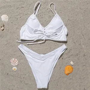 New Underwire Push Up Sexy Bikini Swimwear Stylish Padded Lift Women Two Piece Bathing Suit Sexy Underwire Gathering Bikini Beach Wear Fashion Push Up Support Bikini Swimming Costume Slim Figure Enhancing Underwire Bikini Swimwear