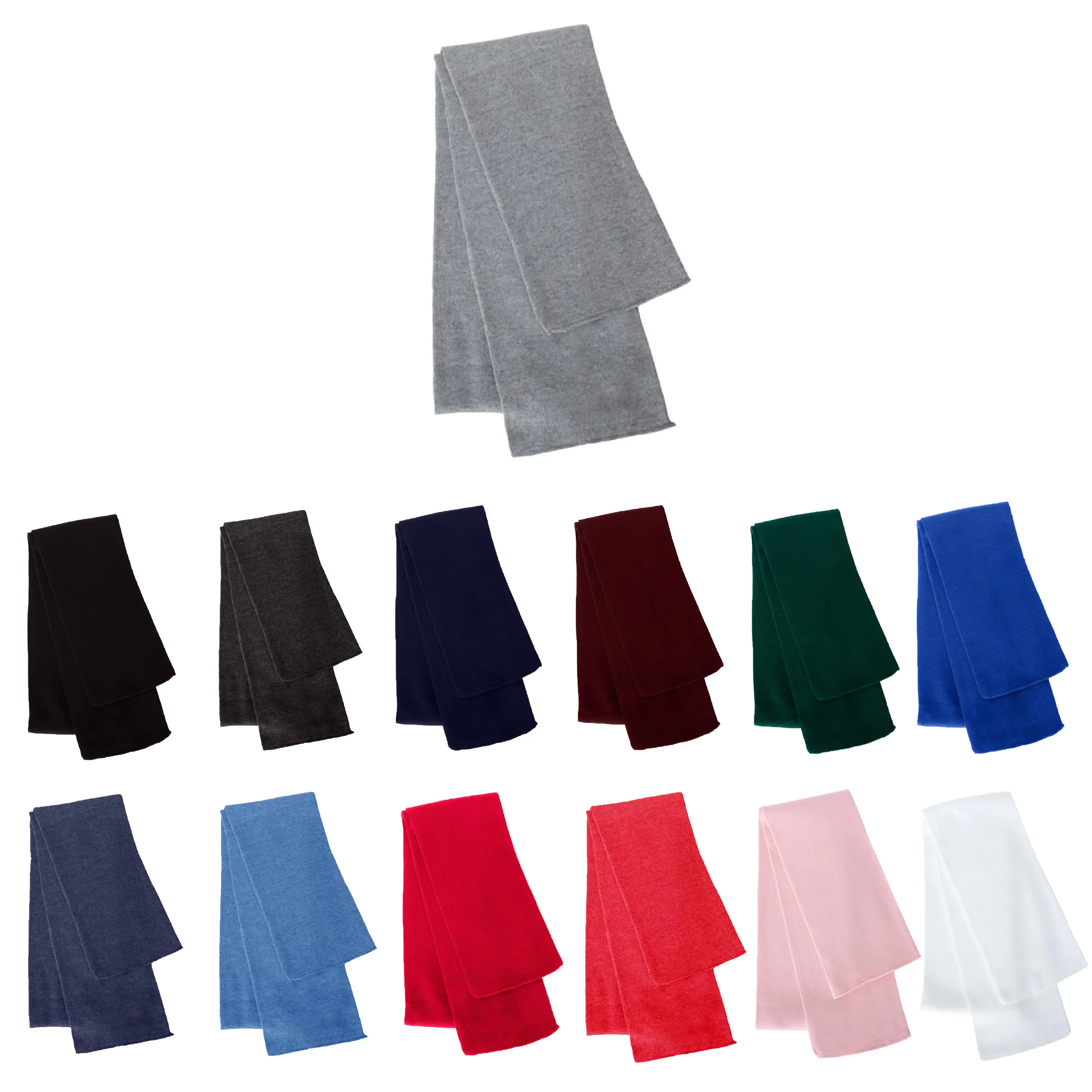 COUVER Unisex Solid Knit Scarf Soft Cashmere Feel Lightweight Scarves