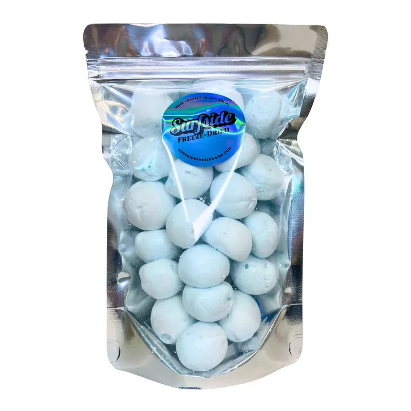 Surfside Freeze-Dried Cotton Candy Taffy Crunch Puffs | No Artificial Dyes | Non-GMO | Cane Sugar Sweetened | Gluten Free | 2.5oz | Light Crunchy Sweet Snack | TikTok Trend Items | Made in USA