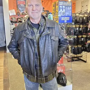 The Black Label - Battle-Tested Leather Motorcycle Jacket with Iconic Tall Collar and Purposeful Pockets for Function and Comfort