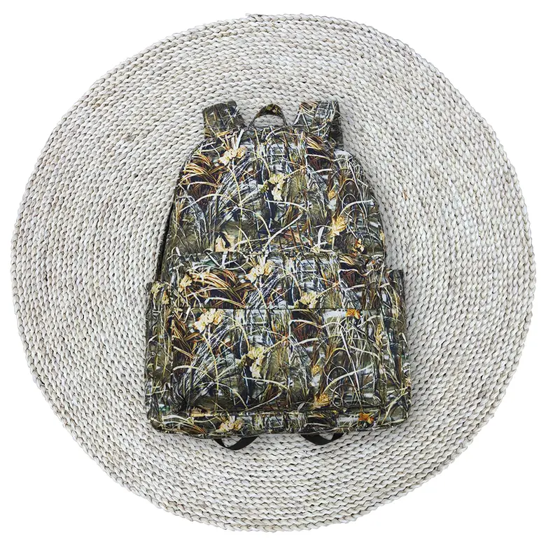 Kids Children Southern Hunting Season Real Tree Camouflage Zip Canvas Backpacks Bags School Casual Outings