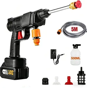 Cordless Pressure Washer, 150PSI Portable Pressure Cleaner Handheld with Battery and Charger 24V 1500mAh Rechargeable Battery Electric Pressure Washer for Washing Cars, Watering Flowers, Clea