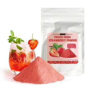 Fraunitsh Freeze Dried Strawberry Powder, 3.52oz/100g Natural Strawberry Powder Fruit Powder, Strawberries Powder Strawberries Source for Baking, Drinks, Flavoring, Smoothies, Beverages, No Sugar Added