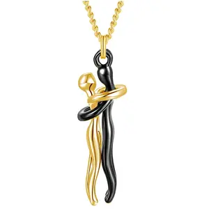 Affectionate Hug Couples Necklace Valentine'S Day Embrace Chain Unisex Jewelry Does not apply