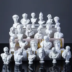 1pc Exquisite Mini Greek Bust Statue - Intricately Carved Replica of Famous Ancient Roman and Figures & Heroes Ideal Home Decor Accent for History Buffs Mythology Enthusiasts