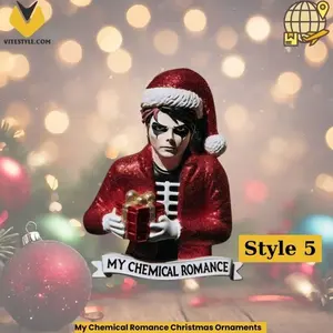 Emo Rock Band Ornament, Retro Acrylic Xmas Decor, My Chemical Romance Fan Gift