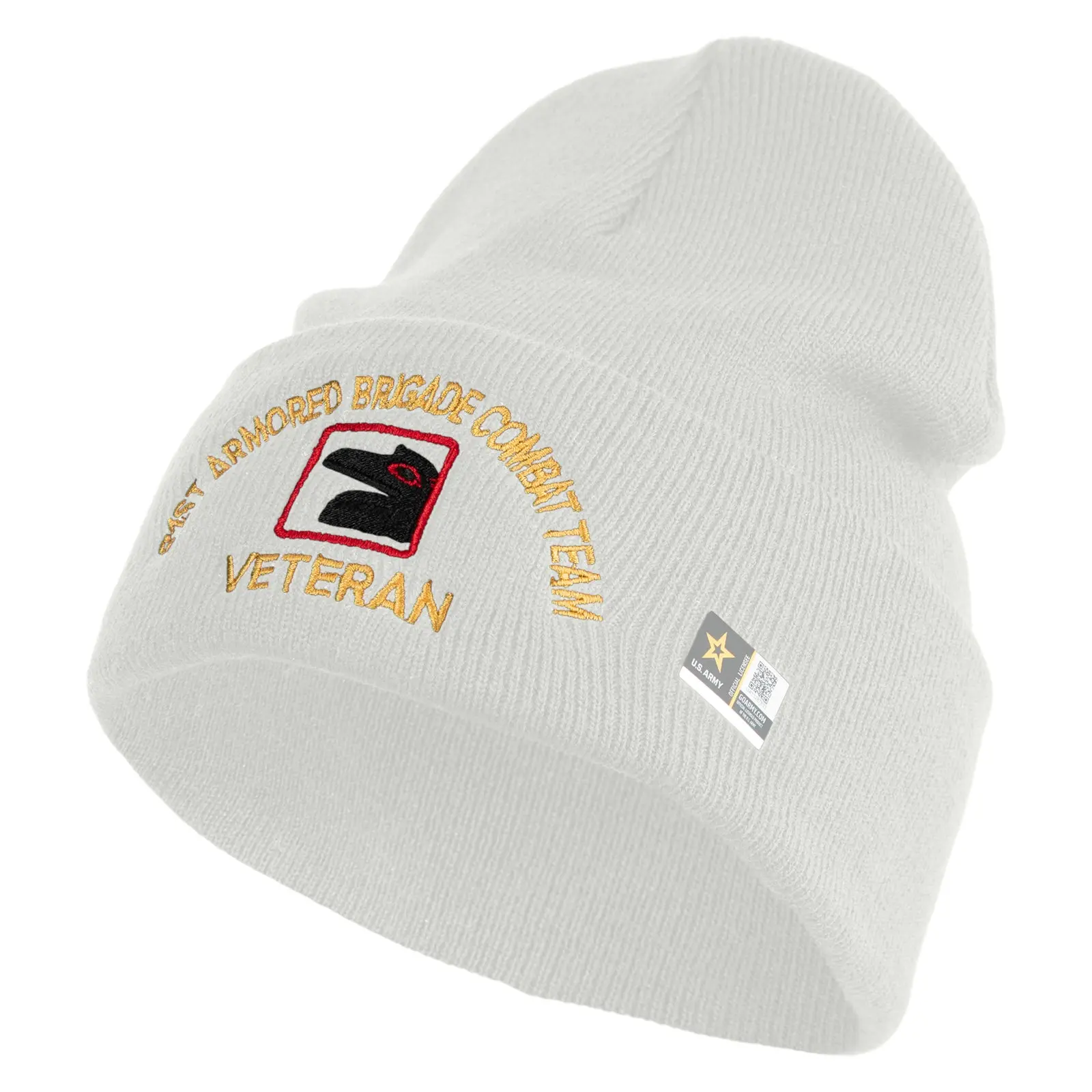 US Army 81st Armored Brigade Combat Logo Embroidered 12 Inch Cuff Beanie