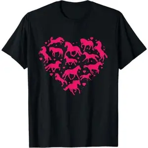 Valentines Horses - Valentines Day Horse Animal Equestrian T-Shirt