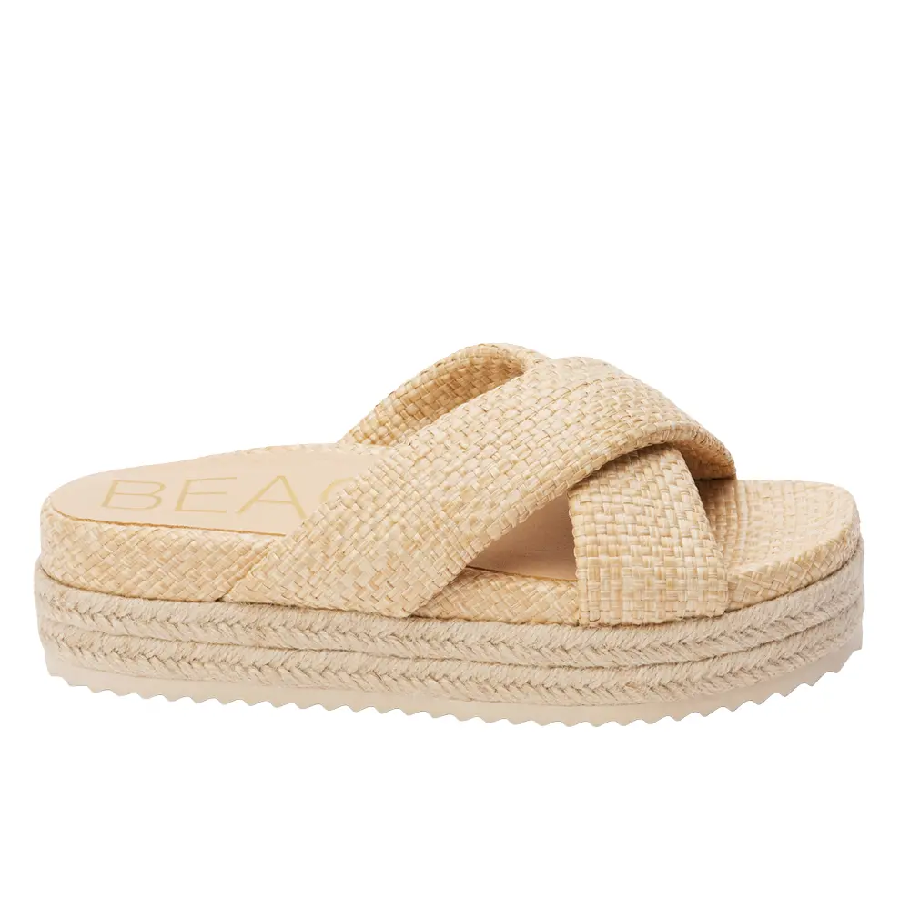 BEACH by Matisse Womens Hali Espadrille Platform Casual Sandals Casual Mid Heel 2-3" - Beige