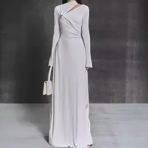 The Timeless Drape Mock Neck Maxi Dress
