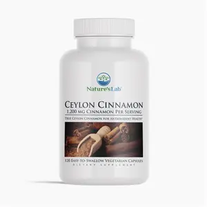 CEYLON CINNAMON 1200 MG – ORGANIC CINNAMON SUPPLEMENT – 120 CAPSULES – BLOOD SUGAR & HEART HEALTH SUPPORT – NON-GMO, GLUTEN-FREE, VEGAN FRIENDLY