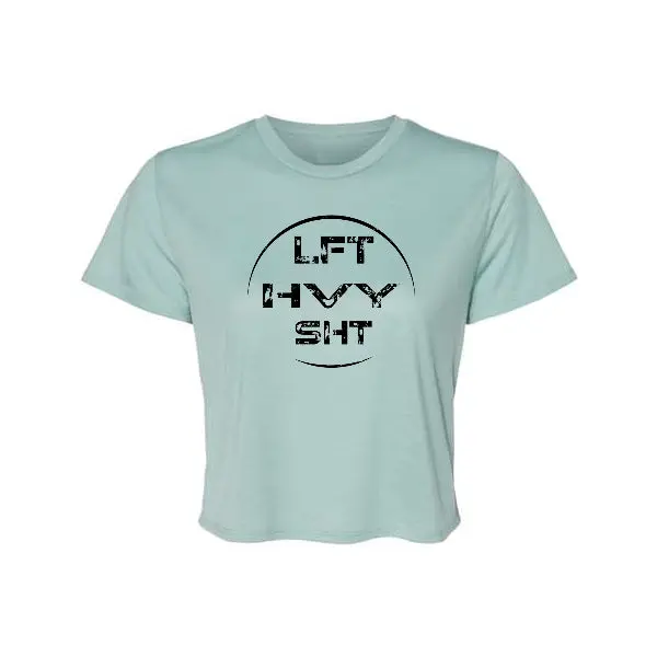 LFT HVY SHT Crop T-Shirt - Dusty Blue