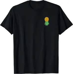 Subtle for Swingers Upside Down Pineapple T-Shirt Cotton Fabric