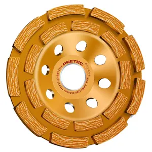 4 1/2 inch Concrete Grinding Wheel, 18-Segment Double Row Diamond Grinding Wheel with 7/8" Arbor for Angle Grinder, Diamond Grinding Wheel for Polishing Concrete, Marble, Granite
