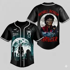 Michael Jackson Cause This Is Thriller Night King Of Pop Baseball Jersey, Fans Gift, Unisex Streetwear for Men for Women