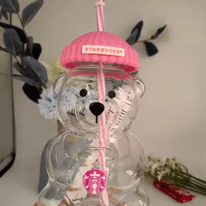 Rare All Pink Starbucks Bearista Glass Cup, 2026 Limited-Edition Drinkware