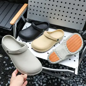 Chic Clogs Women'S Home Kitchen EVA Chef Shoes, Durable Non-Slip Chef Shoes, Waterproof and Stain Resistant Work Shoes, Indoor Home Leisure Hole Shoes