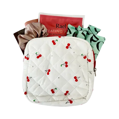 Period Kit - Organic Comfort with Fun Designs including Feminine Hygiene Products