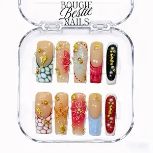 BOUGIE BESTIE NAILS | Yacht Baddie | Professional Salon-Quality Handmade Press-On Nails | High-Strength & Durable | Reusable