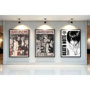 [Sale up to 50%] [Free Ship] Dark Detective Anime Set of 3 Poster, Psychological Manga Wall Art, Vintage Black White Anime Print, Gothic Anime Room Decor, Mystery Otaku Gift