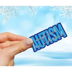 Blue Accept Teach Love Understand Sticker, Autism Awareness Sticker, ABA sticker, Autism Advocate Sticker, Special Need Mom