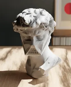 Collecticraft Darth David 3D Printed Sculpture Futuristic Michelangelo Design Matte Stone Texture PLA Material for Office & Creative Studios
