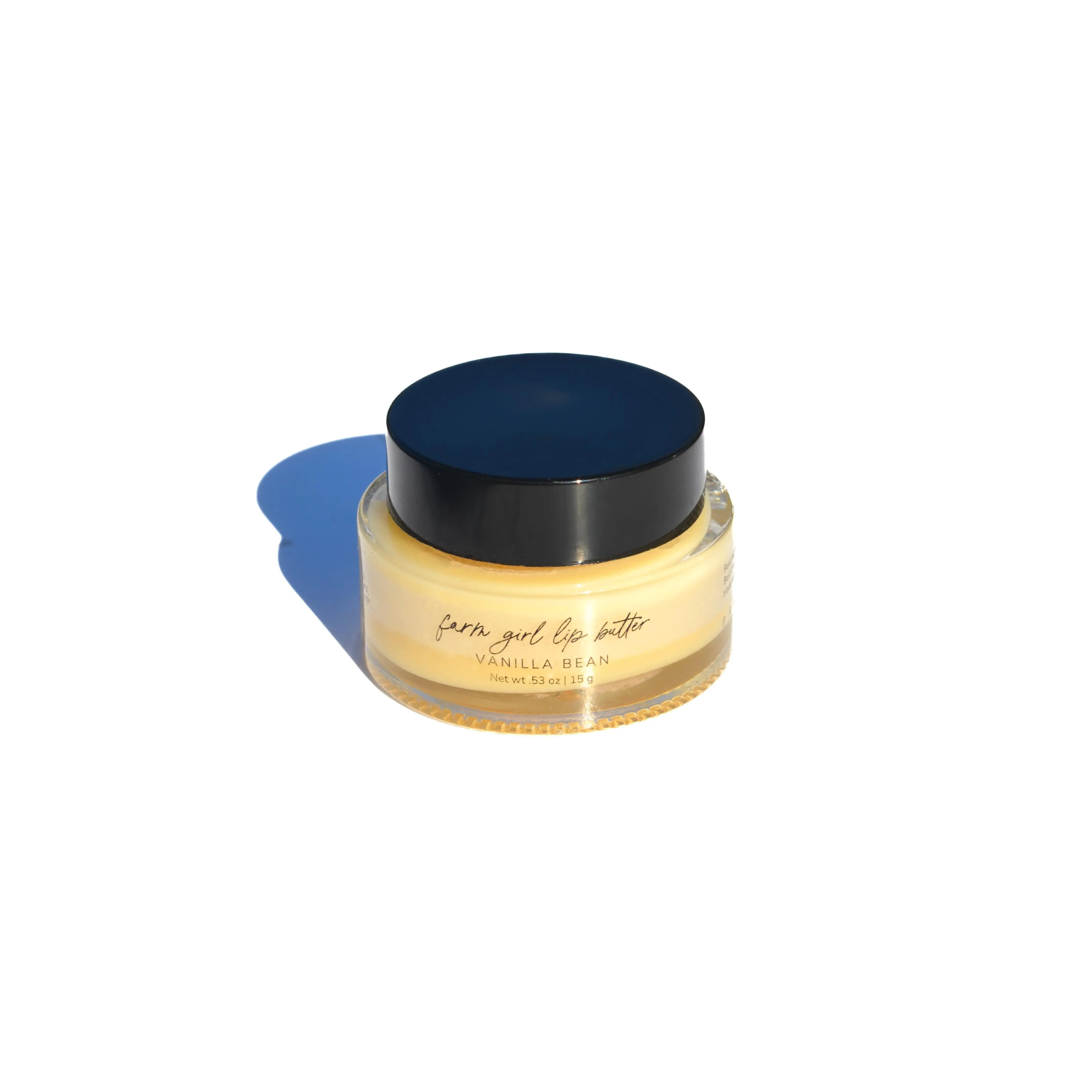 Pretty Farm Girl Vanilla Bean Tallow Lip Balm- Hydrating Moisture Lip Care with Shea Butter Natural Essential Oils - 15ml Jar
