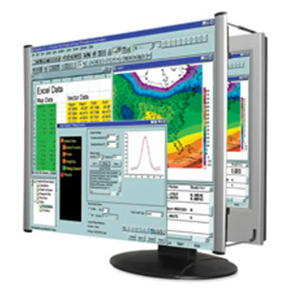 Kantek LCD Magnifier - Adjustable Magnification, Character Size Enhancement, 15in. LCD Screens Fit, Non-Glare Surface, Aluminum Construction