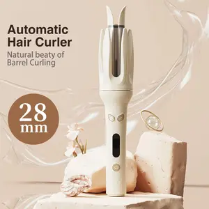 Automatic Hair Curler 28mm Negative Ions Electric Ceramic Curling Hair Stick Rotating Curl Waves Anti-Tangle Curling Iron Styler