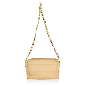 Mini Puffer Chain Purse - Gold