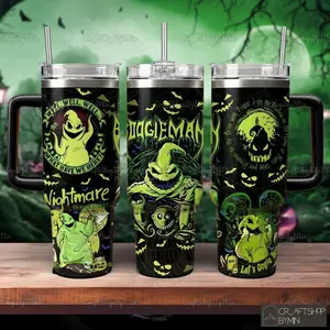 Halloween Oogie Boogie Tumbler, Boogie Man Stainless Tumbler, Horror Movie Tumbler Cup, Nightmare Before Christmas Gift, Gift for your Health