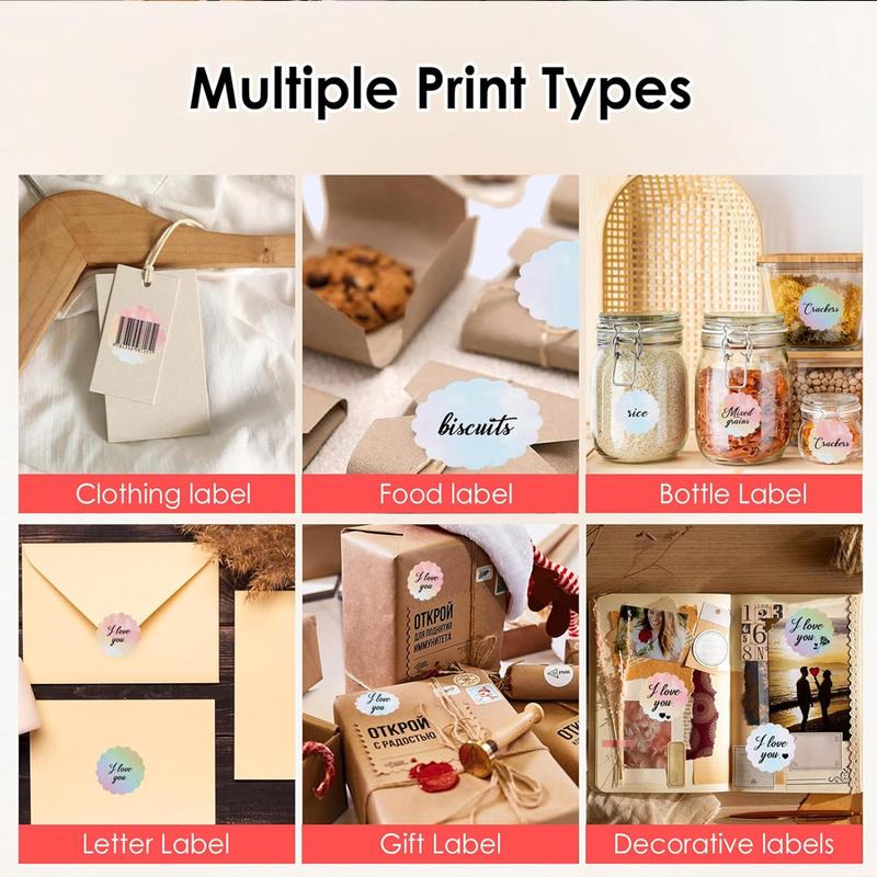 3 Rolls 50mm Color Thermal Label Paper for Phomemo M220 M200 M221 M110 P50 P80 P1 Printers, Waterproof Stickers Mini Printer Paper, Direct Thermal Sticker