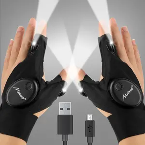 Mylivell USB LED Flashlight Gloves Rechargeable for Men with Integrated Lights for Fishing Camping and Repairing Perfect Gift for Valentine's Day and Father's Day mtb gloves