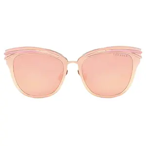 Candy Rose Gold Trendy Beach Eyewear Modern Trendy Sunglasses Square Wrap Around w/ UV 400 Protection