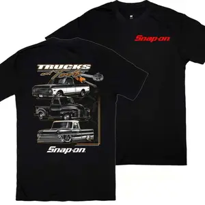 Snap on Truck & Tools 2-Sided T-Shirt, Mechanic Graphic Tee, Garage Workwear Shirt for Men & Women