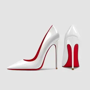 High Women's Stiletto  Heel Pointed Red Bottom Pumps Girl Walking Shoes red bottom heels