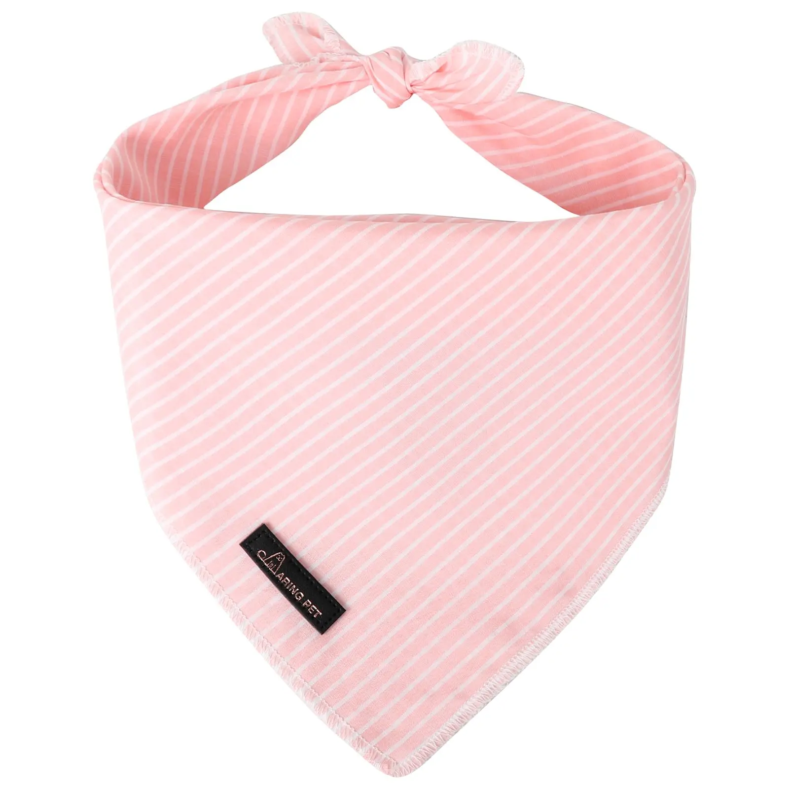 ARING PET Pink Striped Dog Bandanas, Reversible & Soft Cute Pink Pet Triangle Scarf Bibs for Small, Medium & Large Dogs and Cats