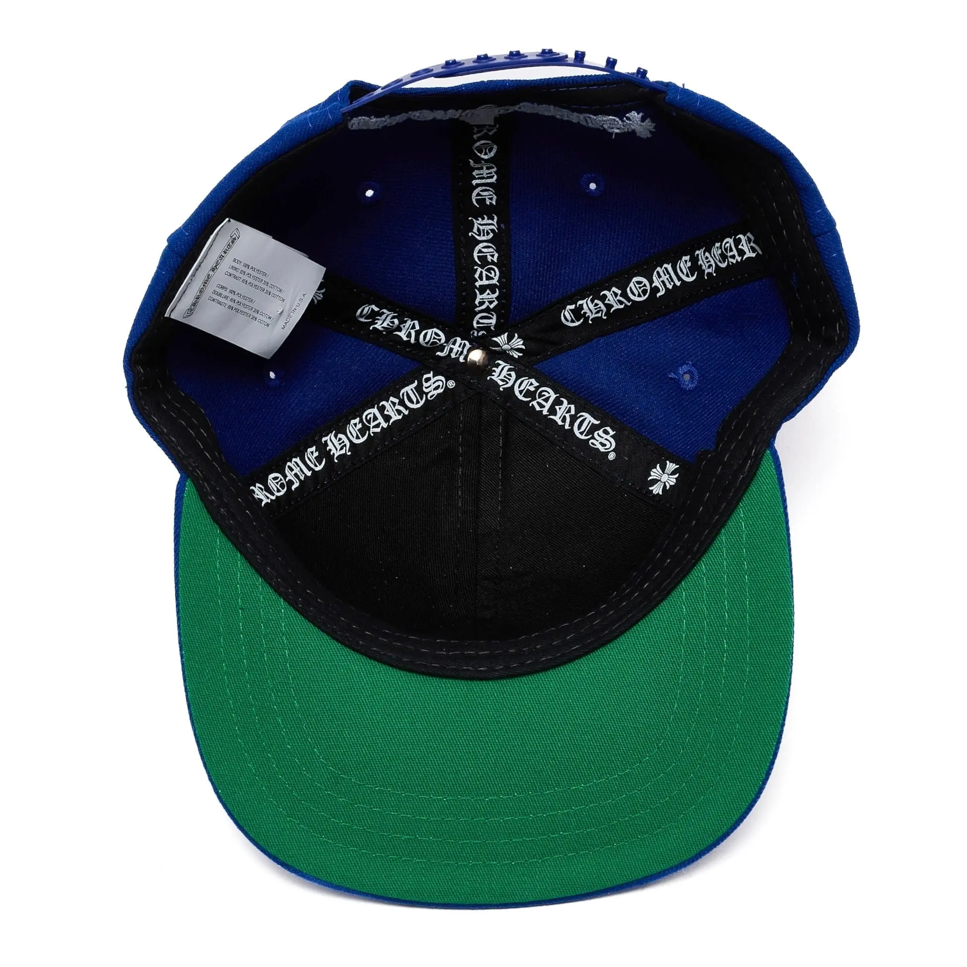 Chrome Hearts Unisex Snapback Cap - Blue-and-White Baseball Hat