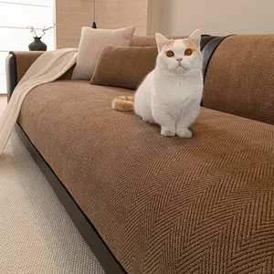 Modern Minimalist Sofa Cover, Pet-Friendly Washable Couch Protector, Non-Slip Stay-Put Couch Covers for Living Room Study Office