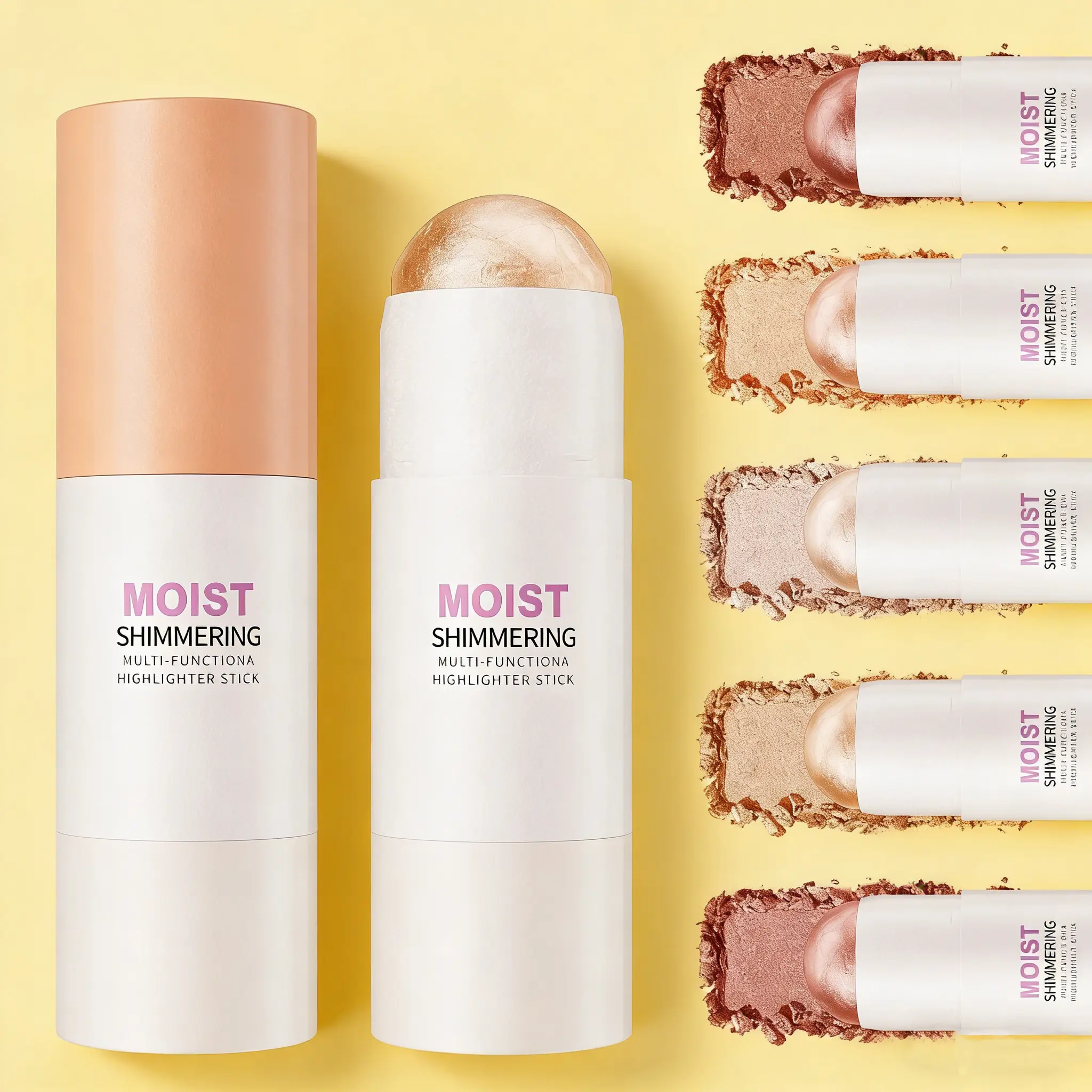 Liquid Metal Highlighter Stick, Glow Face Illuminator with Soft Pearlescent Finish, Buildable Bronzer and Contouring Pencil for Arch, Cupid's Bow and Cheekbones, Waterproof Sweat-Resistant for All-Day Wear, Ideal for Daily Glam and Evening Events