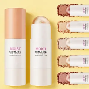 Liquid Metal Highlighter Stick, Glow Face Illuminator with Soft Pearlescent Finish, Buildable Bronzer and Contouring Pencil for Arch, Cupid's Bow and Cheekbones, Waterproof Sweat-Resistant for All-Day Wear, Ideal for Daily Glam and Evening Events